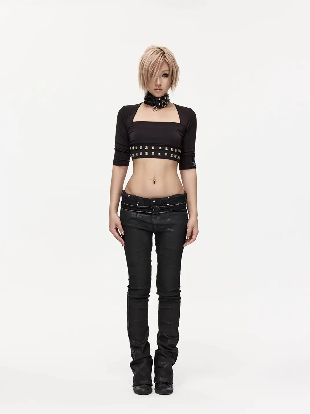 FreeOxygen | Slim Fit Wax Pants
