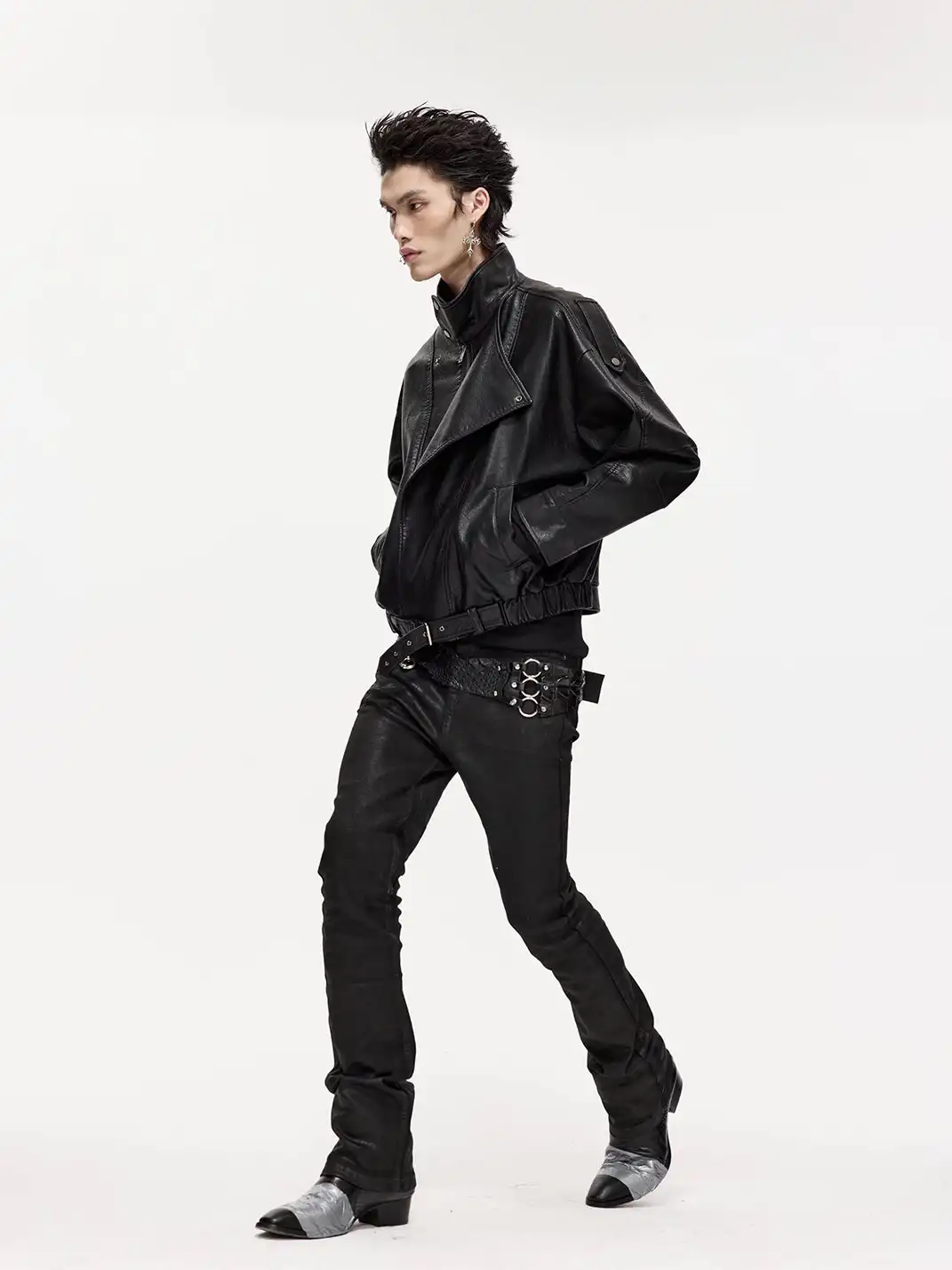 FreeOxygen | Slim Fit Wax Pants