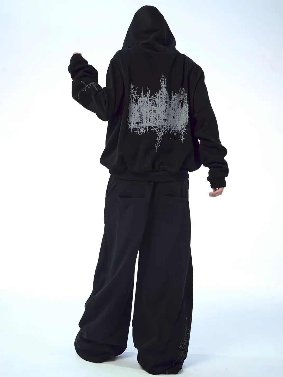 FreeOxygen | Rhinestone Subculture Totem Hoodie