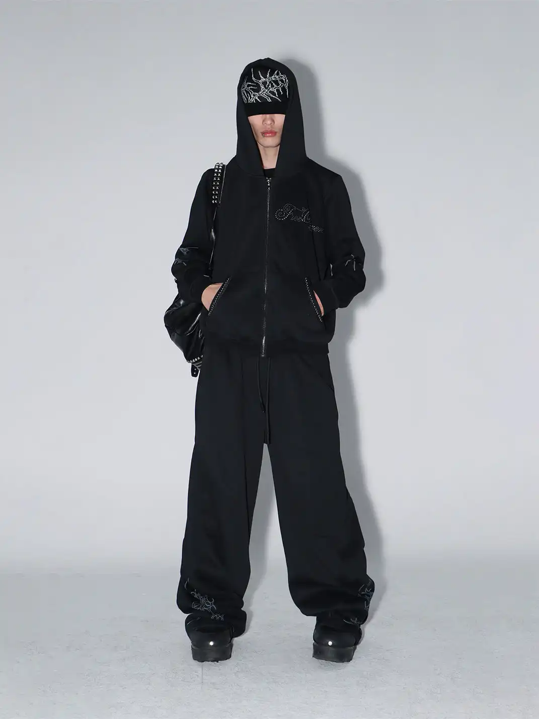 FreeOxygen | Rhinestone Subculture Totem Hoodie
