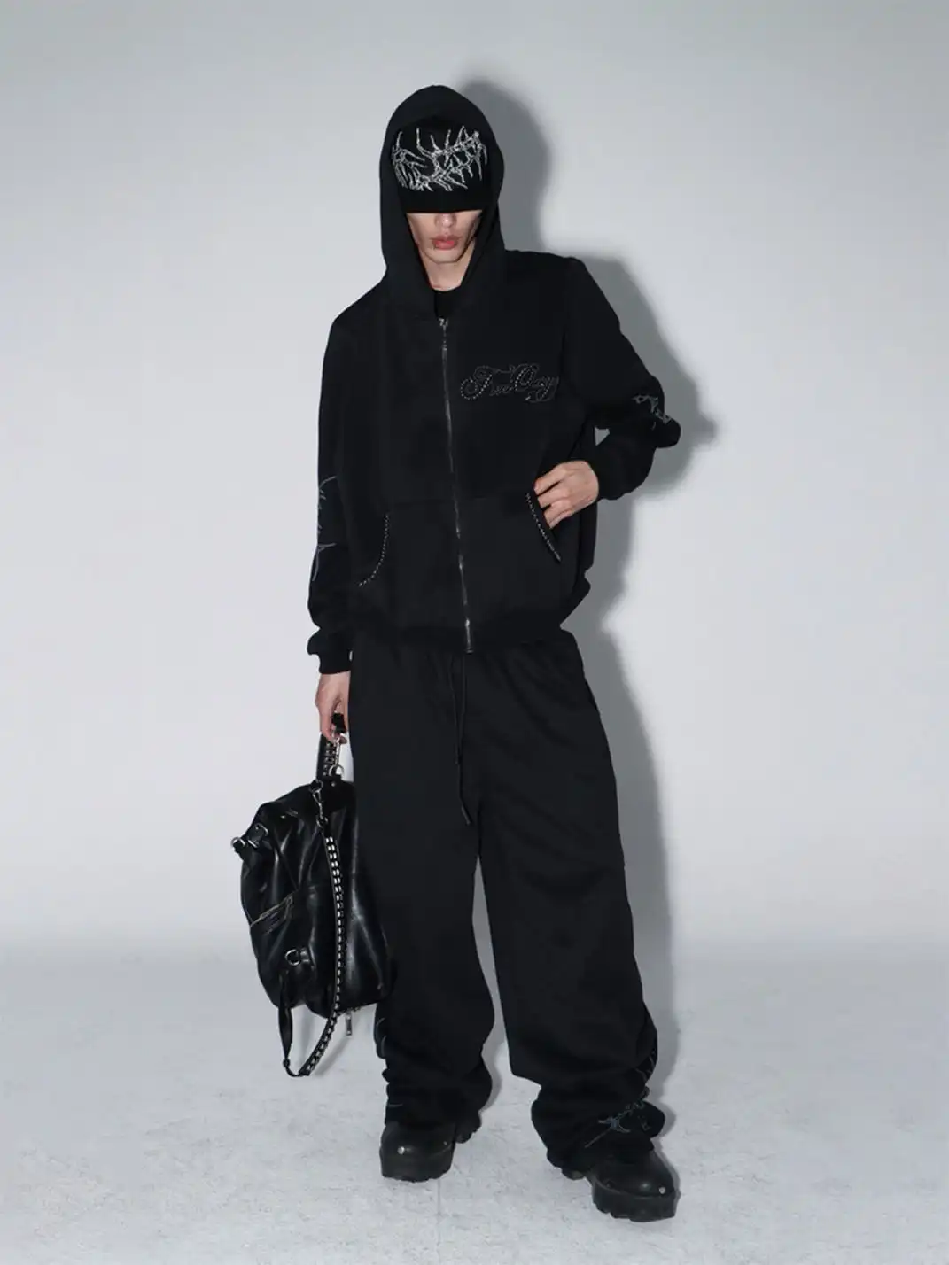 FreeOxygen | Rhinestone Subculture Totem Hoodie
