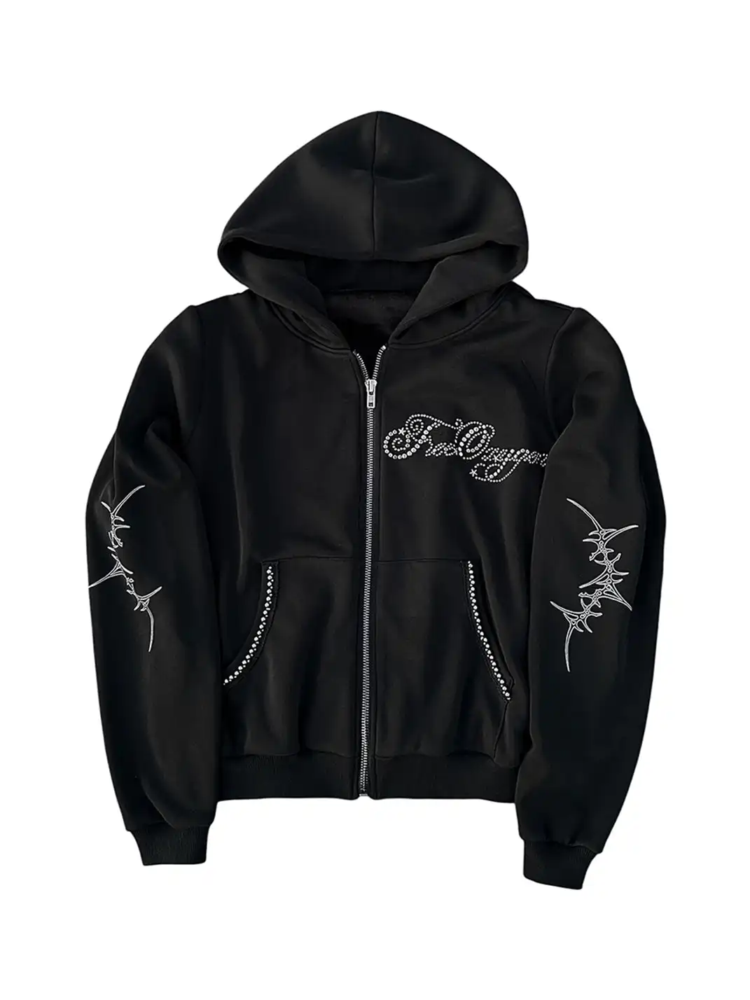 FreeOxygen | Rhinestone Subculture Totem Hoodie