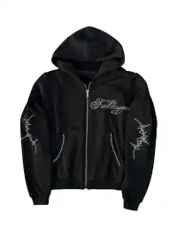 FreeOxygen | Rhinestone Subculture Totem Hoodie