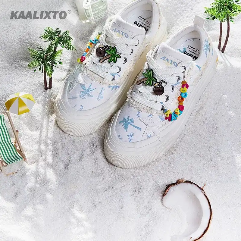 KAALIXTO丨Star Canvas Shoes-Coconut Palm Variability