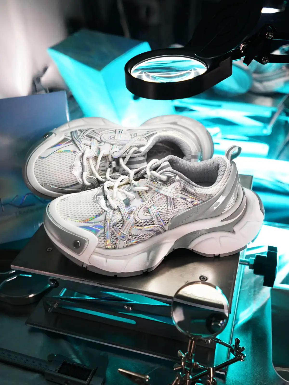 KAALIXTO丨Silver Thick-Soled Height-Enhancing Breathable Sports Dad Shoes