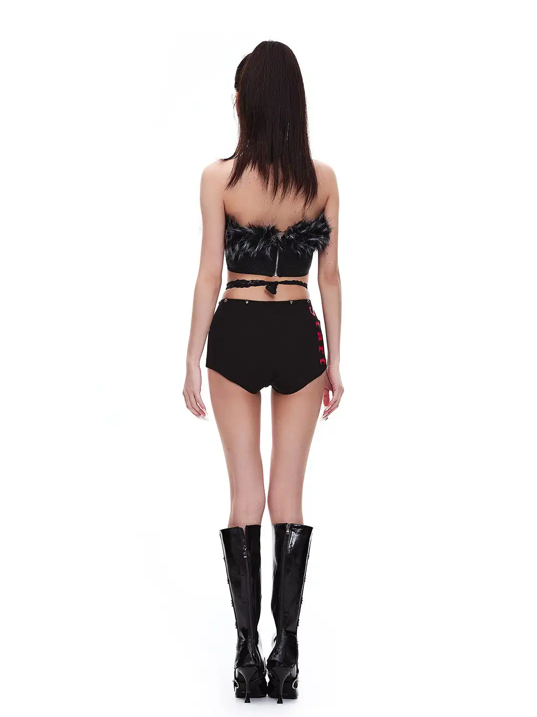 STE | Studded Lace Patchwork Shorts