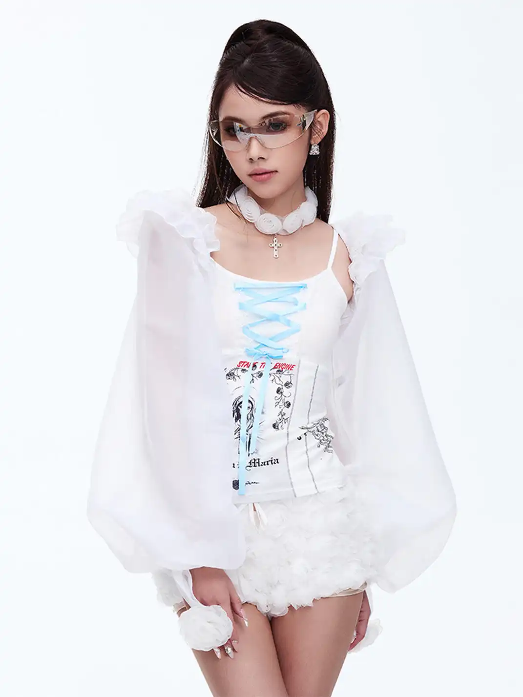 STE | Sunscreen Floral Sleeve Shawl