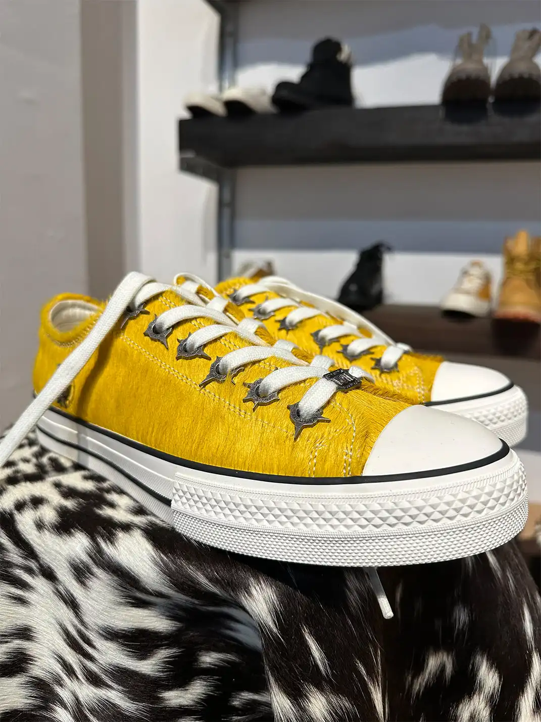 ZOXINSTREET | Leopard Print Cowhide And Horsehair Sneakers