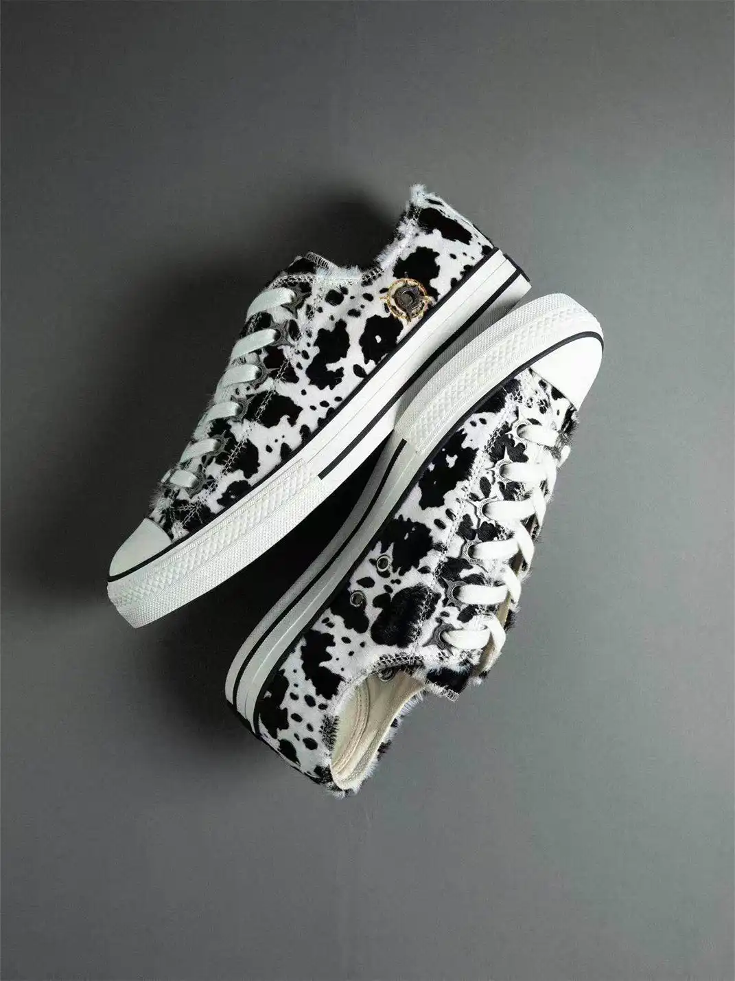 ZOXINSTREET | Leopard Print Cowhide And Horsehair Sneakers