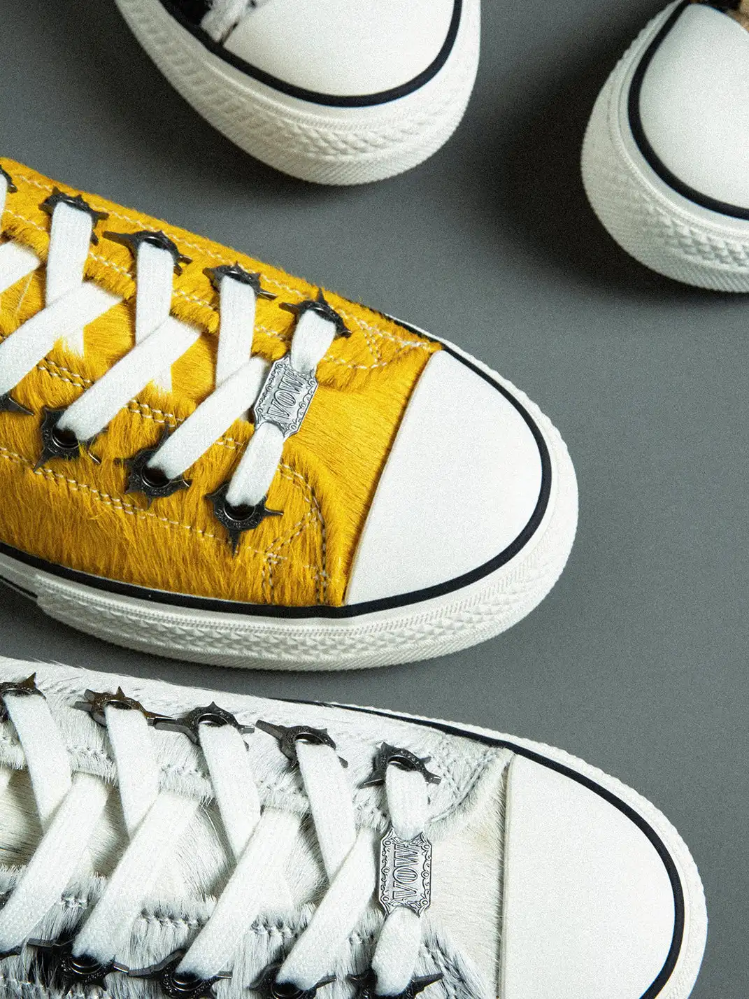 ZOXINSTREET | Leopard Print Cowhide And Horsehair Sneakers