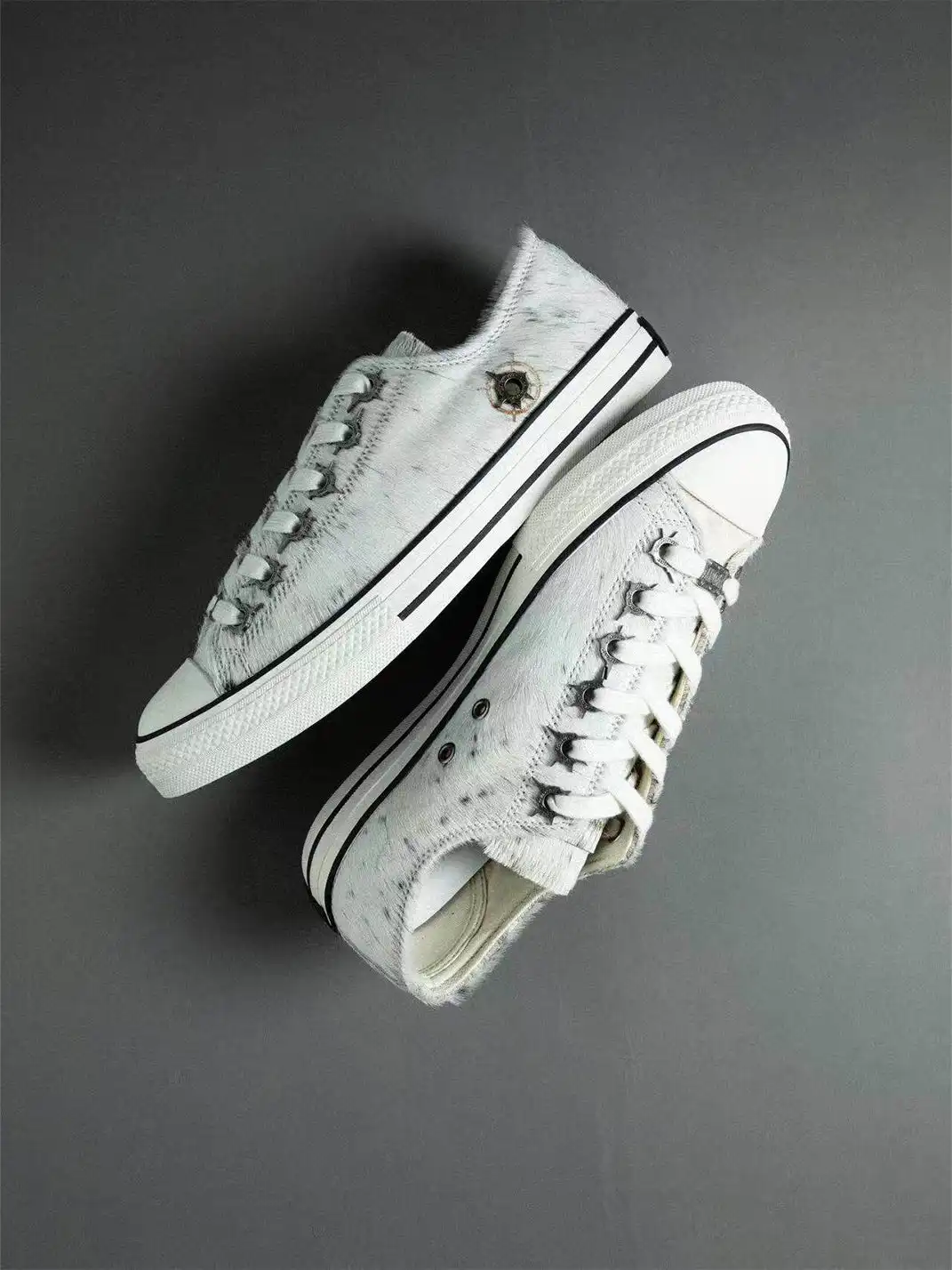 ZOXINSTREET | Leopard Print Cowhide And Horsehair Sneakers
