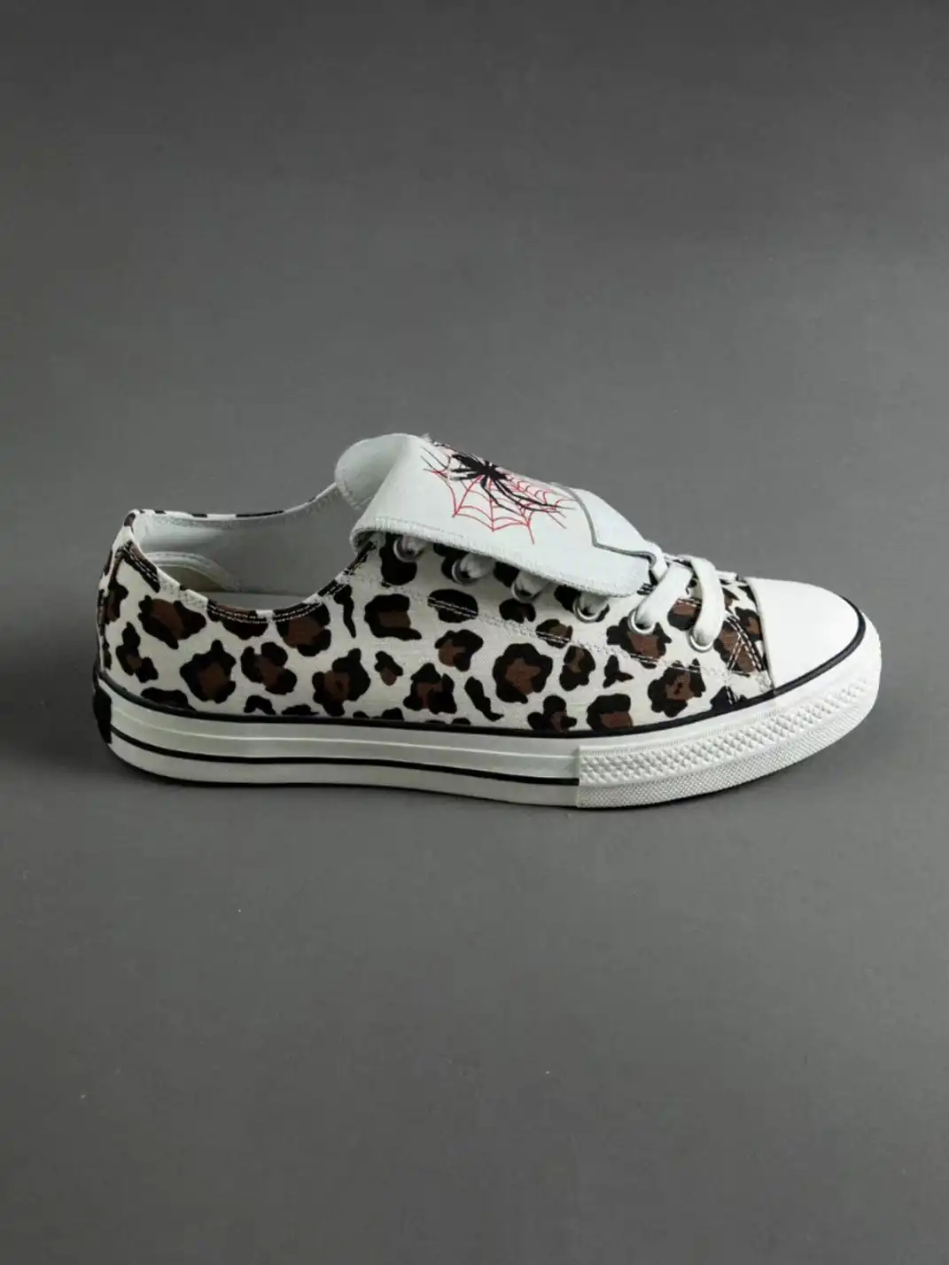 ZOXINSTREET | Leopard Print Spider-Tongued Canvas Shoes