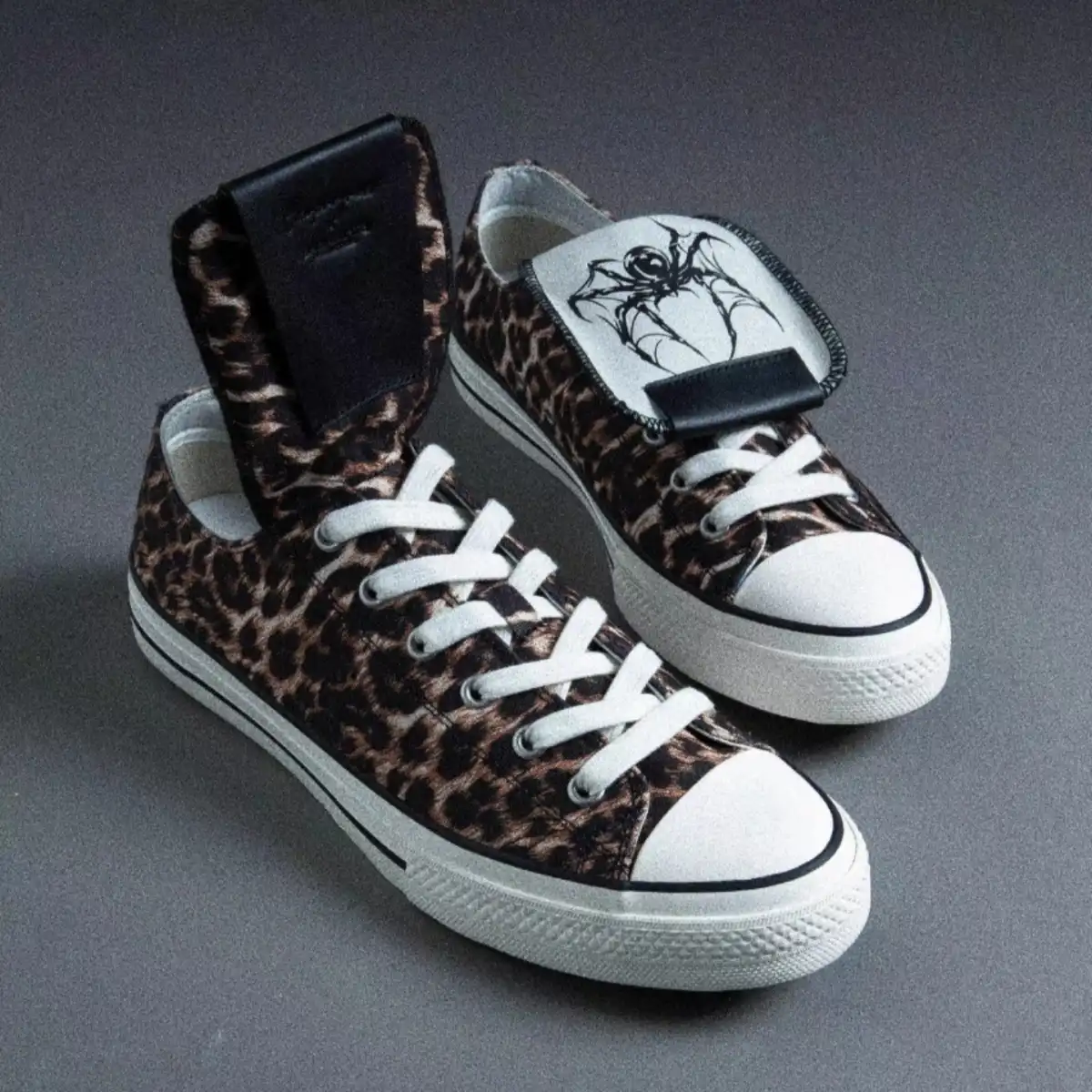 ZOXINSTREET | Leopard Print Spider-Tongued Canvas Shoes