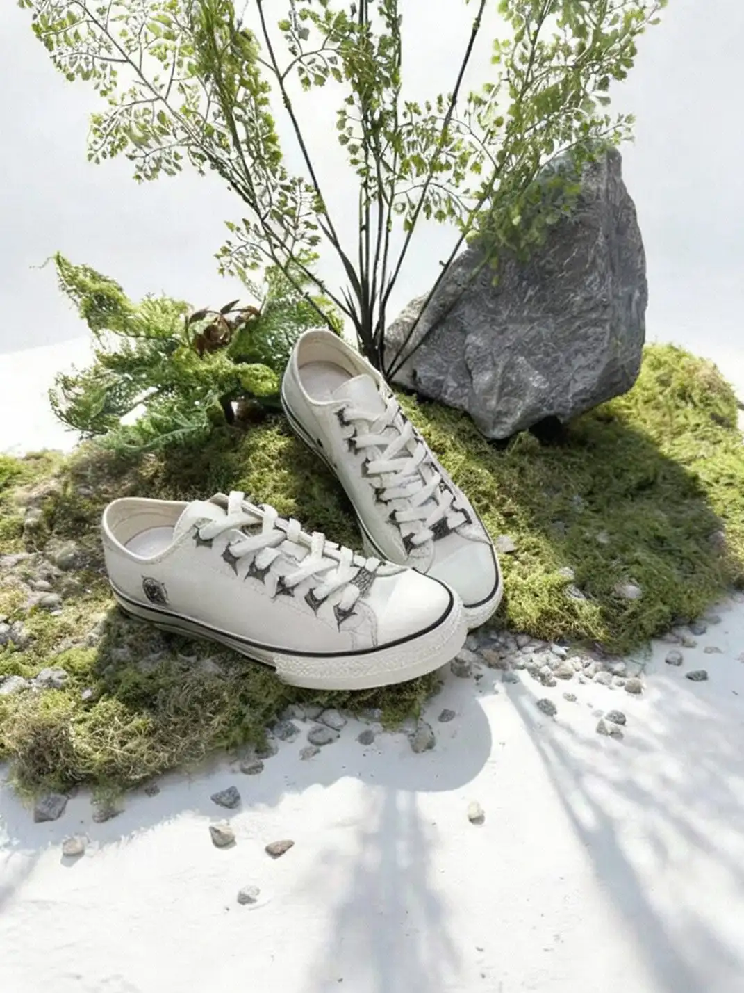 ZOXINSTREET | Bullet-Hole Top-Grain Cowhide Canvas Shoes