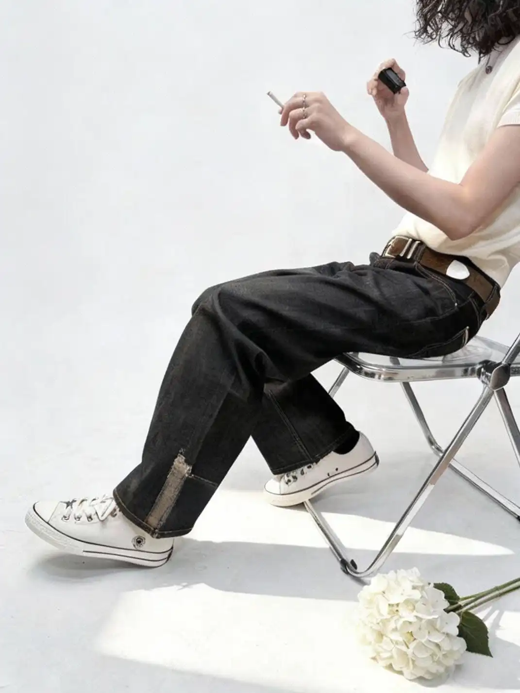 ZOXINSTREET | Bullet-Hole Top-Grain Cowhide Canvas Shoes