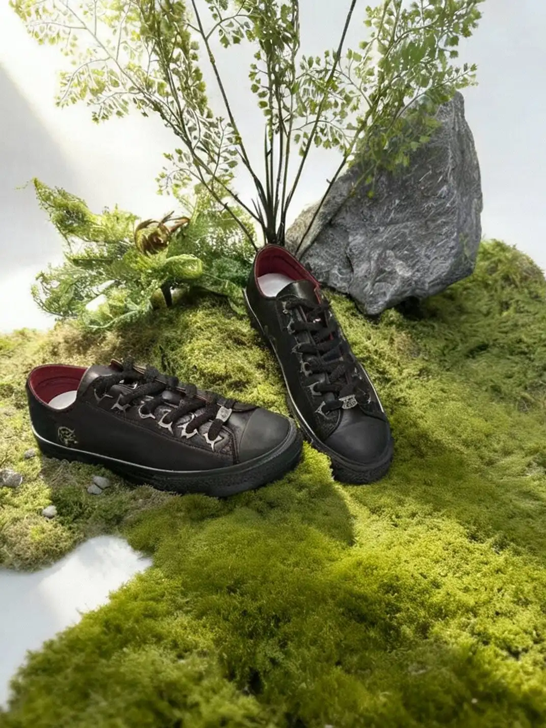 ZOXINSTREET | Bullet-Hole Top-Grain Cowhide Canvas Shoes