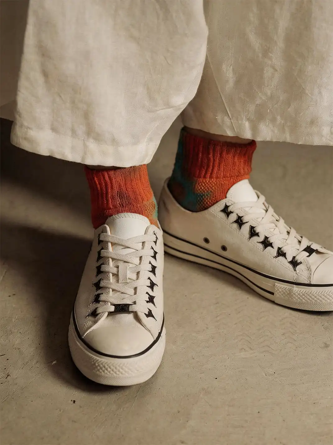 ZOXINSTREET | Bullet-Hole Top-Grain Cowhide Canvas Shoes