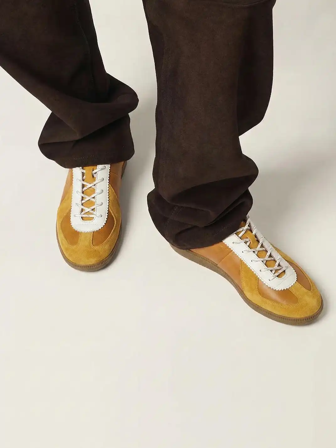 ZOXINSTREET | Cowhide Patchwork German Training Shoes