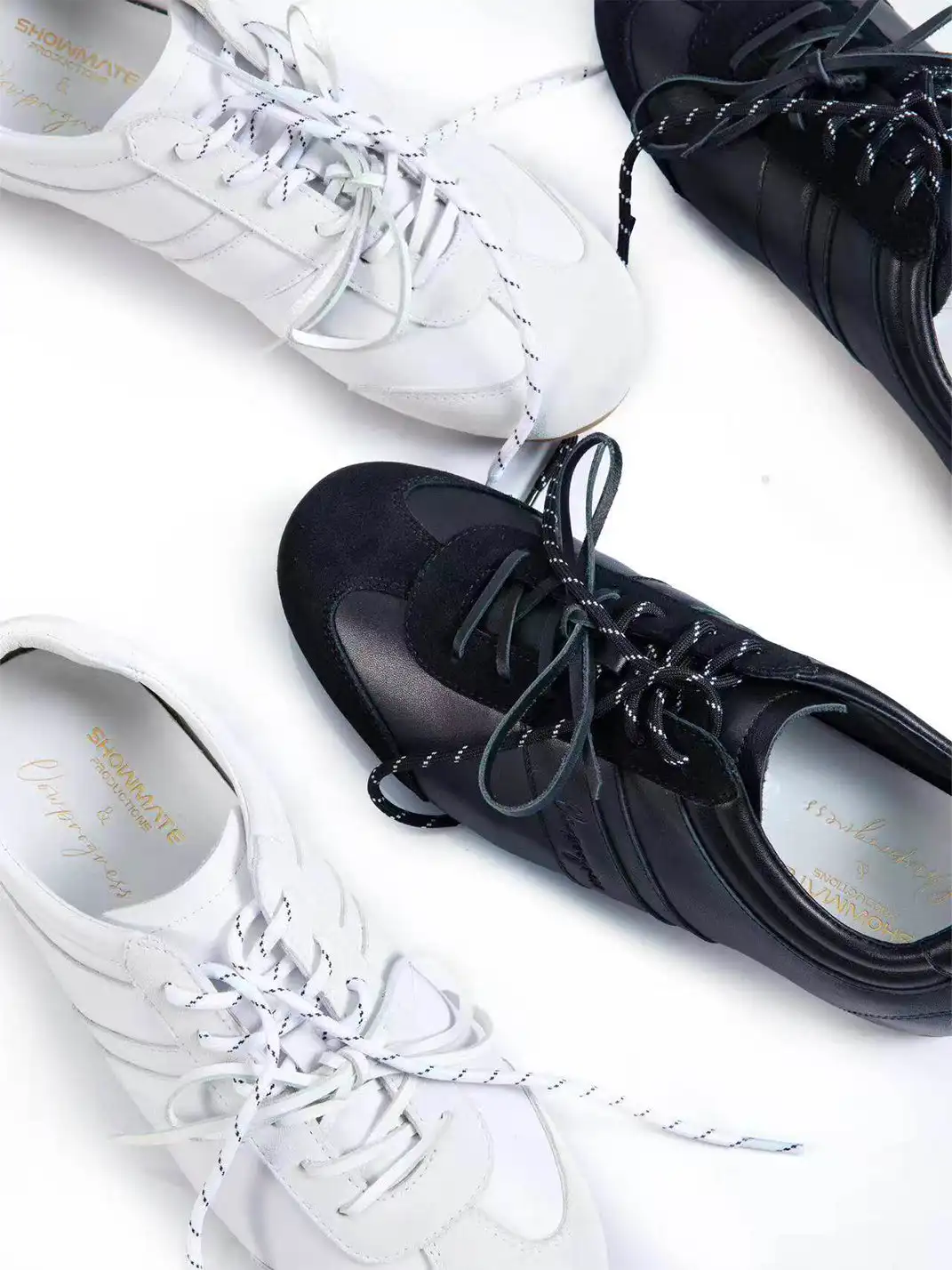ZOXINSTREET | High-Gloss Suede Calfskin German Training Shoes