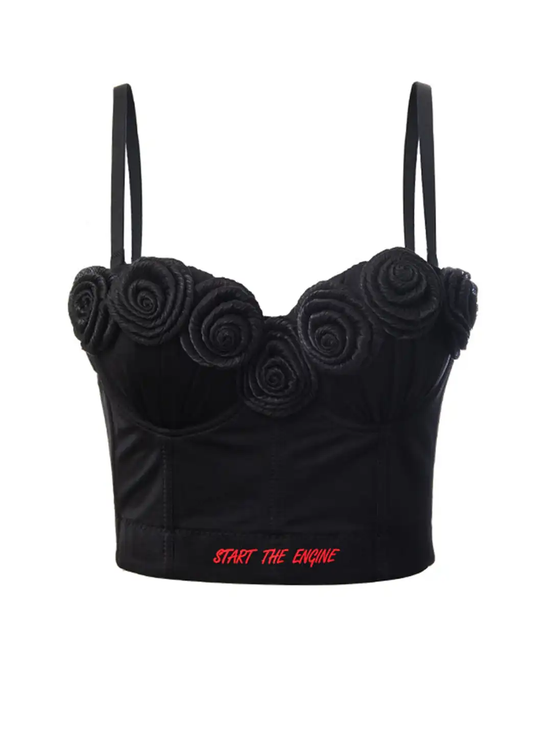 STE | Rose Floral Print Fishbone Bra Camisole
