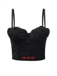 STE | Rose Floral Print Fishbone Bra Camisole