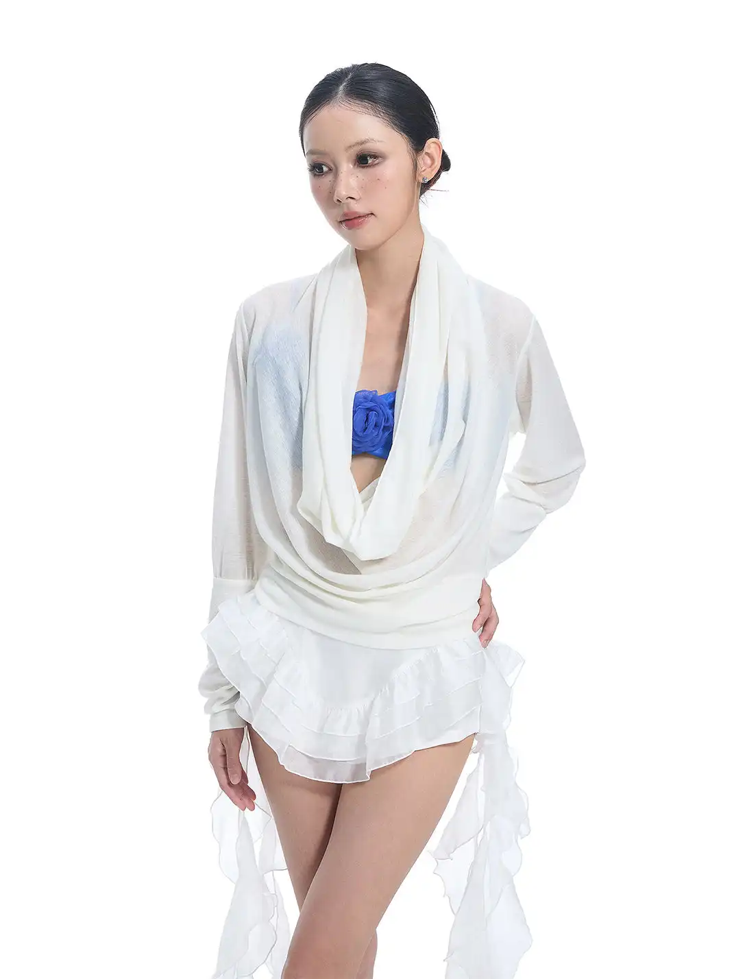 STE | Off-Shoulder Sheer Multiple Ways Blouse