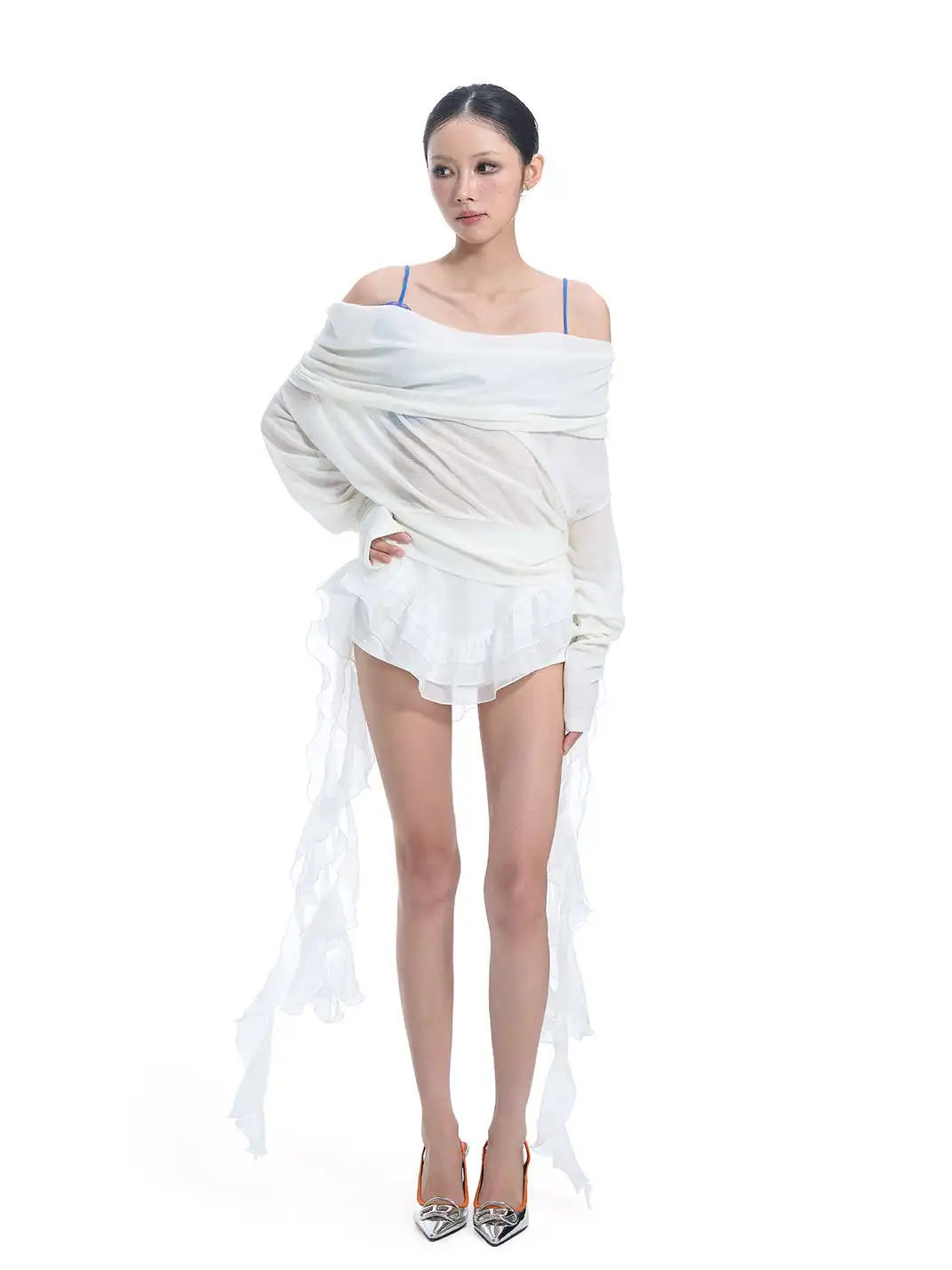 STE | Off-Shoulder Sheer Multiple Ways Blouse