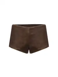 STE | PU Slim-Fit Stretch Leather Shorts