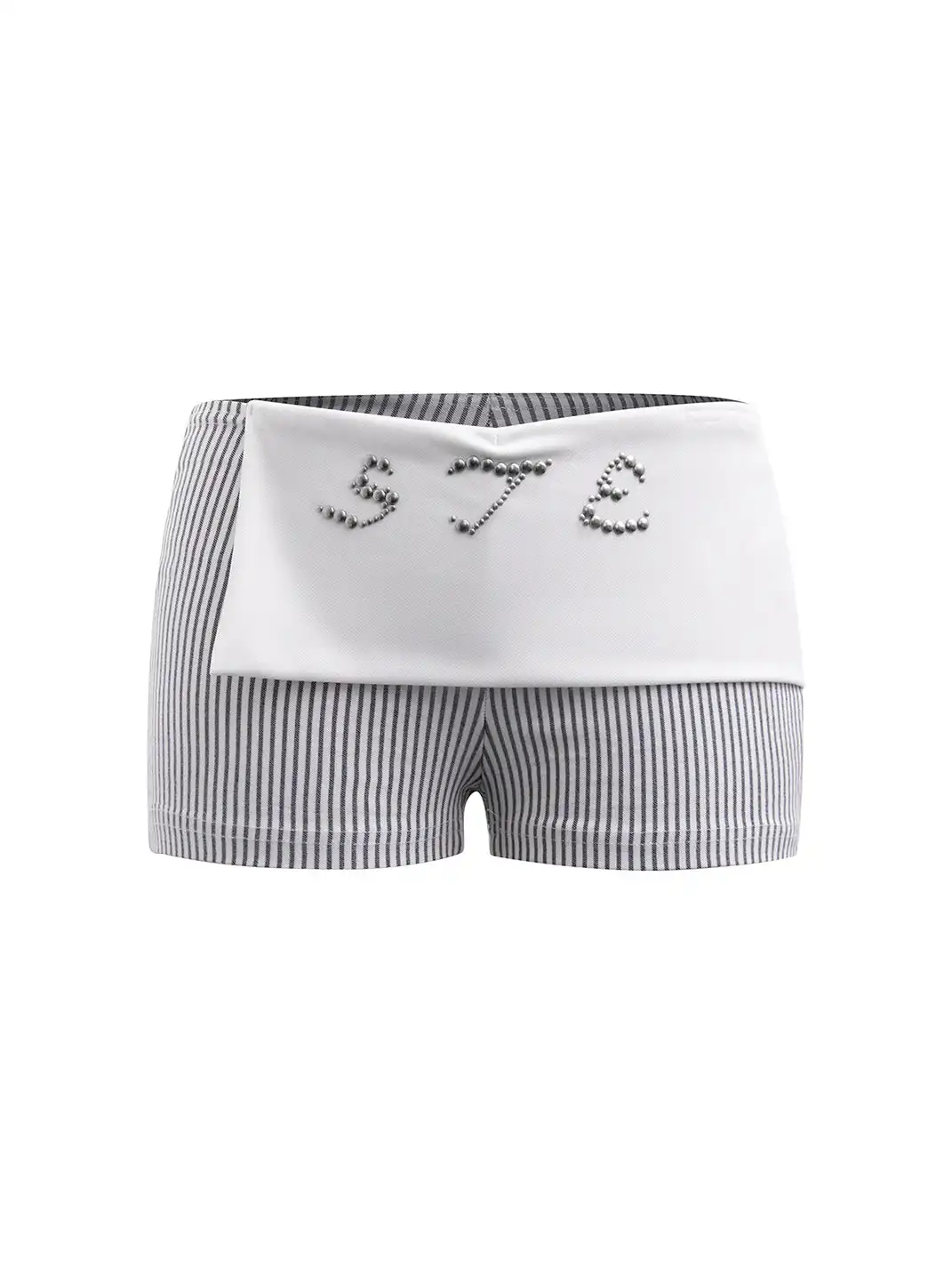 STE | Rhinestone Striped Shorts