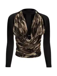 STE | Camouflage Patchwork Stretch T-Shirt