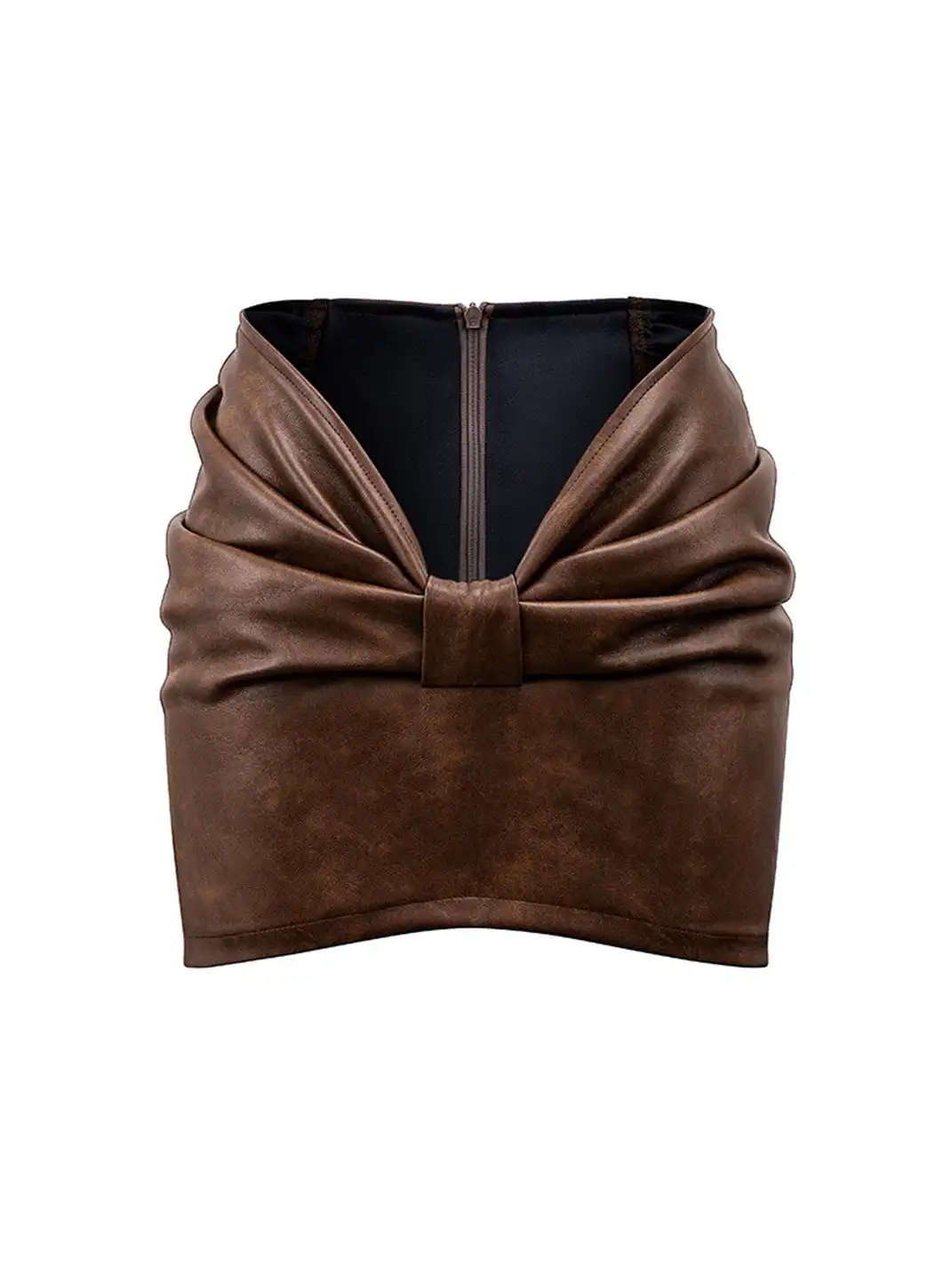 STE | V-Neck Low-Waisted Pleated Pencil Skirt
