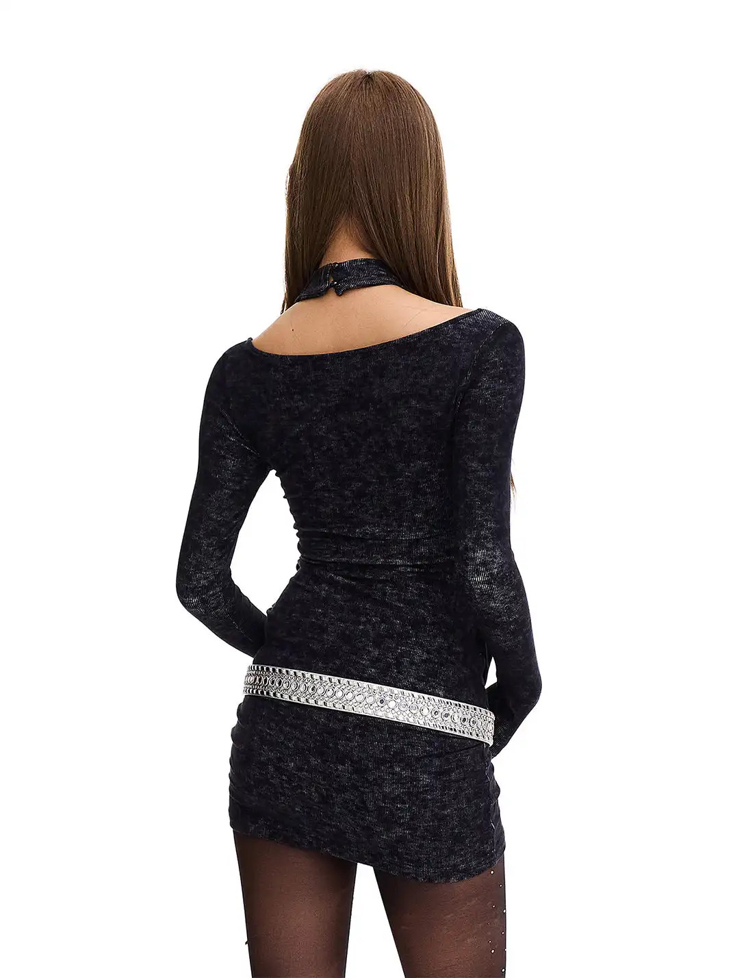 STE | Halter Neck Distressed Dress