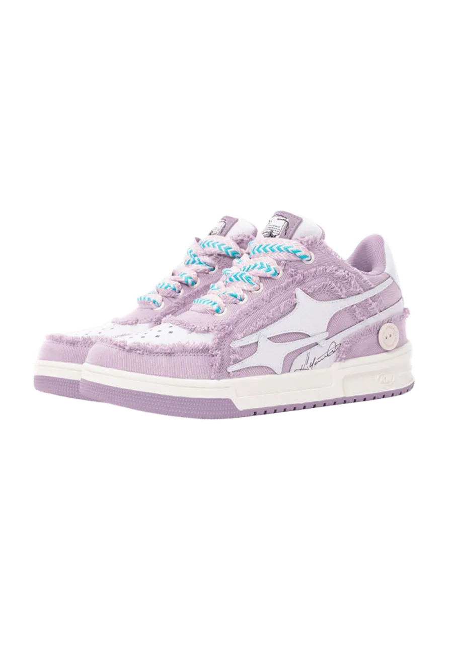KILLWINNER丨Shattered Meteor Low Top Sneakers-Purple - 4