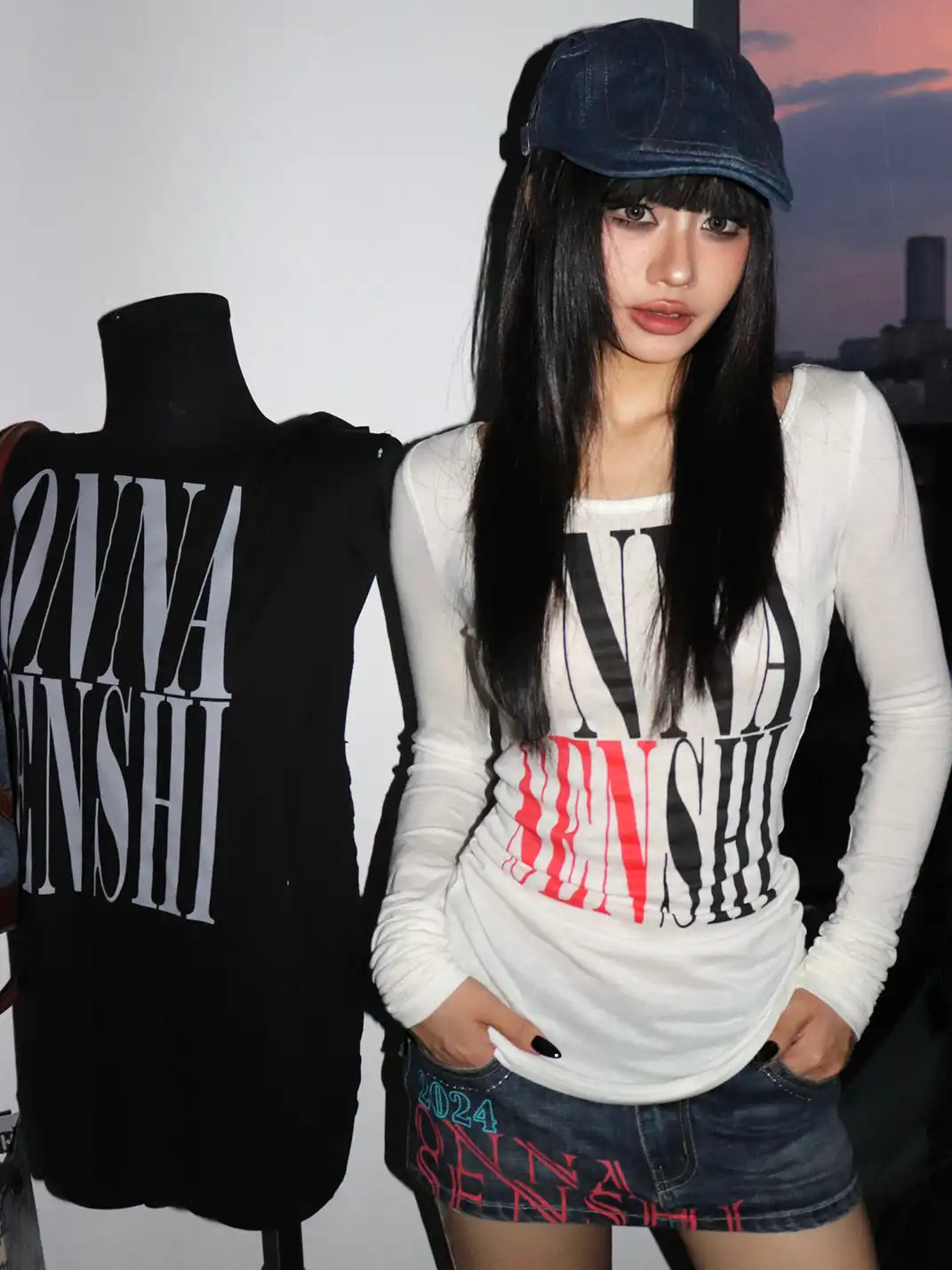 ONNASENSHI | Printed Long-Sleeved