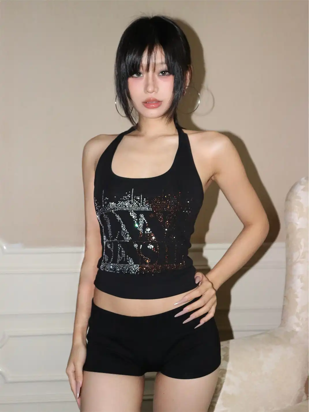 ONNASENSHI | Low-Rise Elastic Waist Shorts