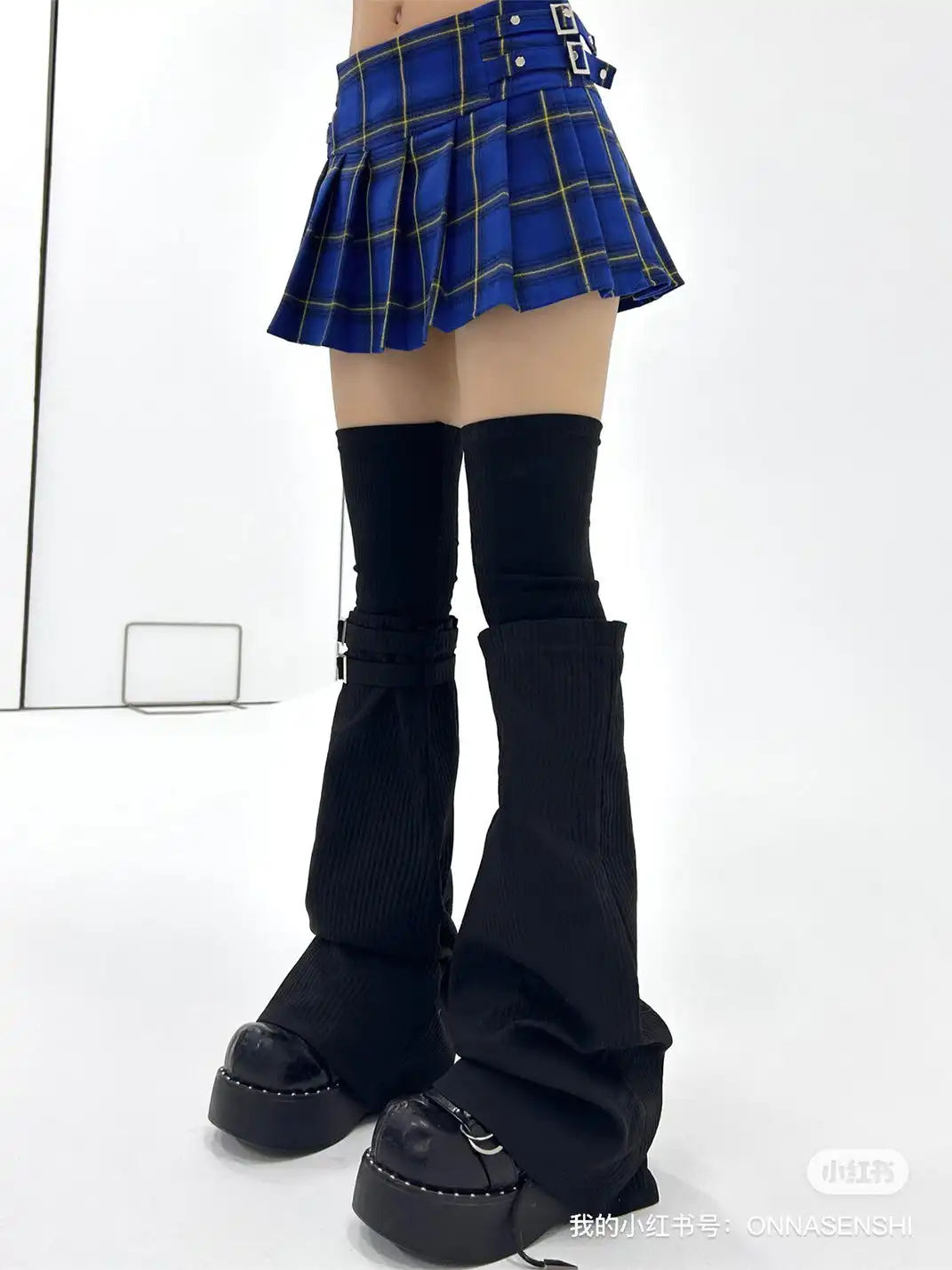 ONNASENSHI | Spliced Fake Two-Piece Leg Warmers