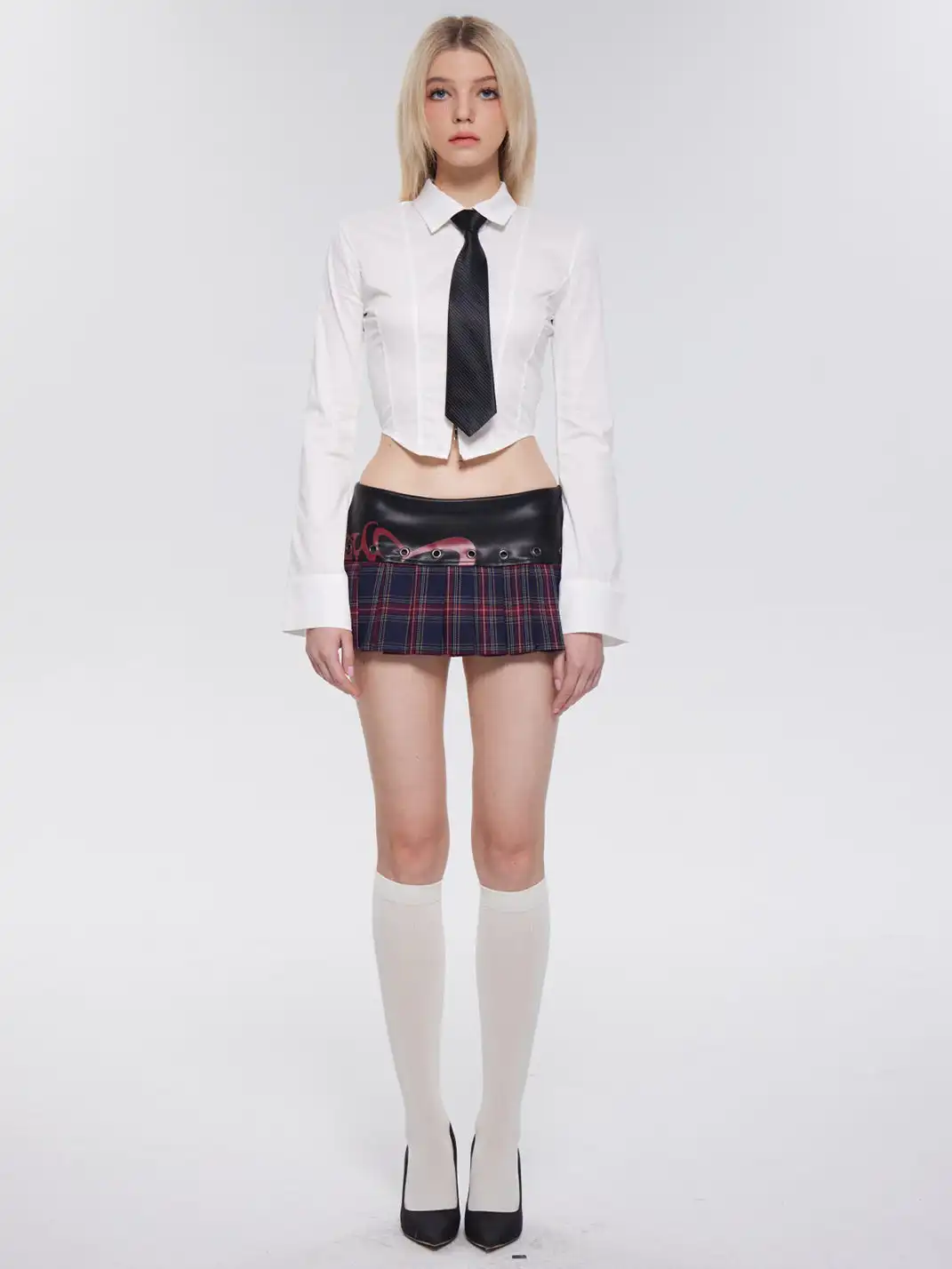 ONNASENSHI | Simple Stretch Slim Fit Shirt