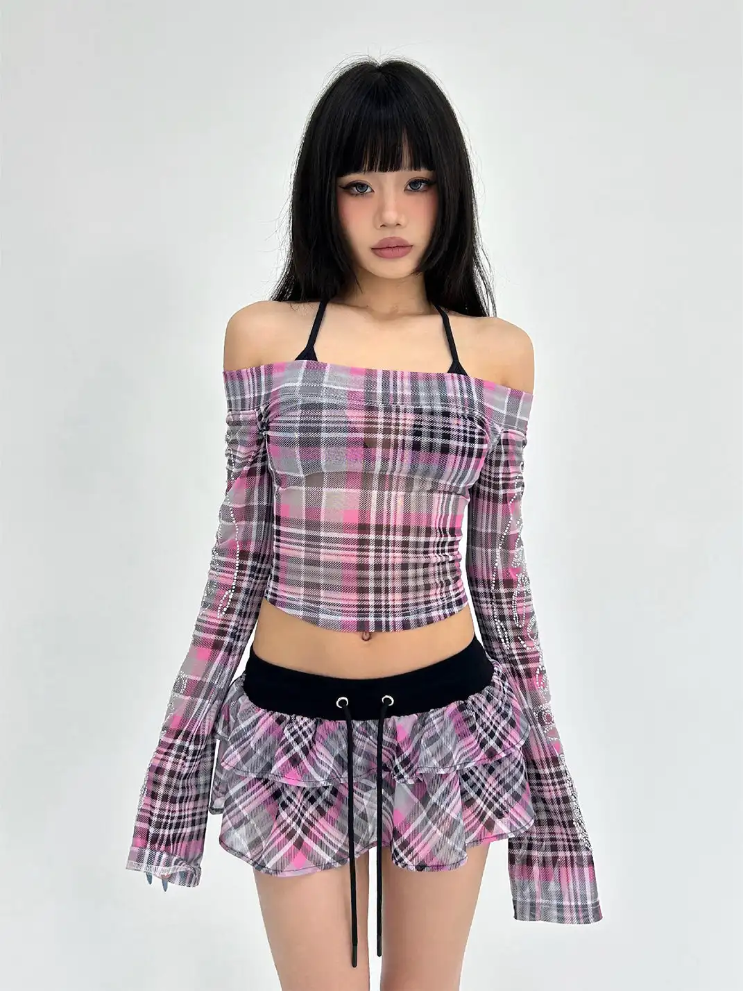 ONNASENSHI | Mesh Sheer Cake Skirt