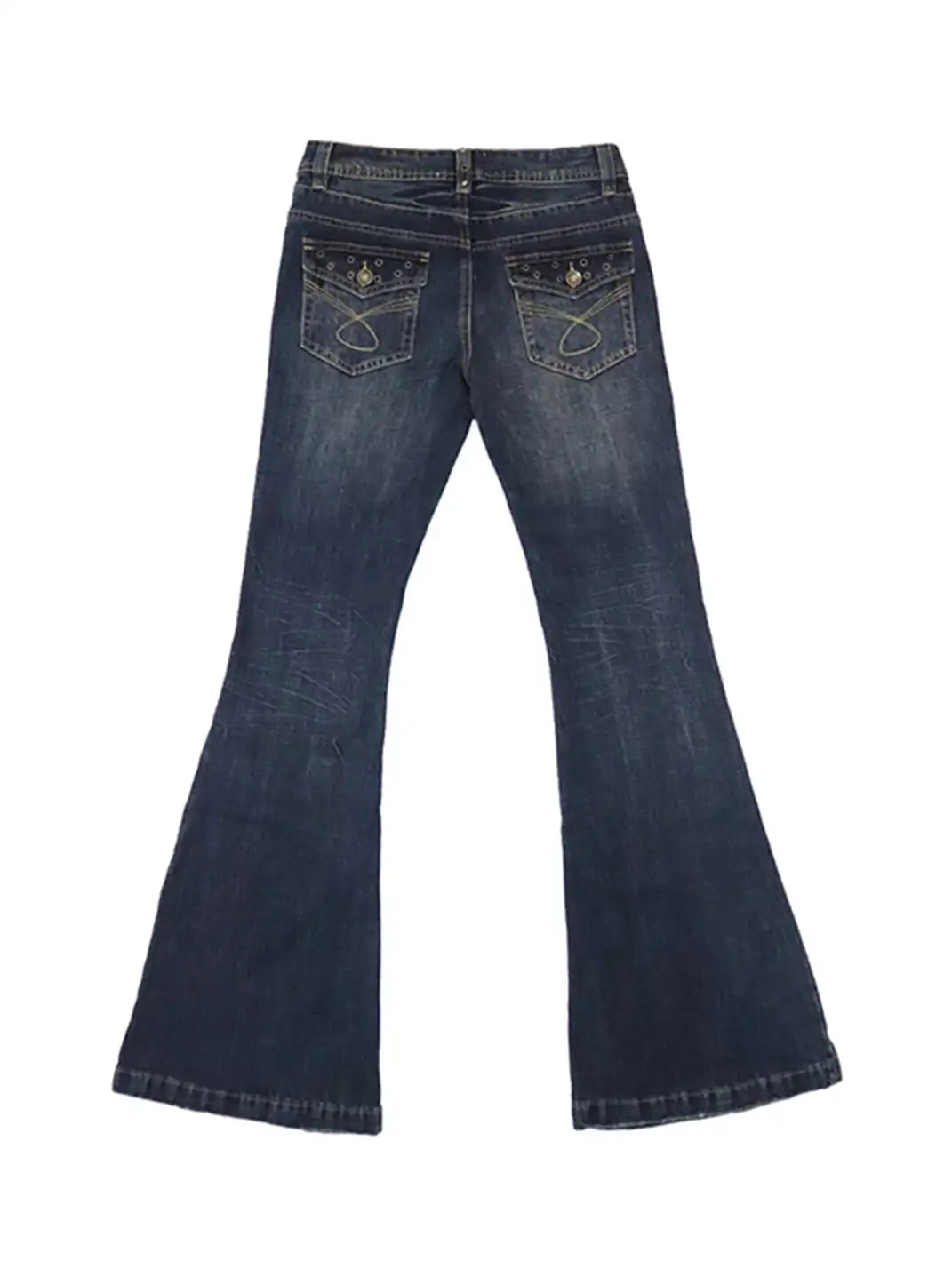 ONNASENSHI | Studded Vintage Distressed Flared Jeans