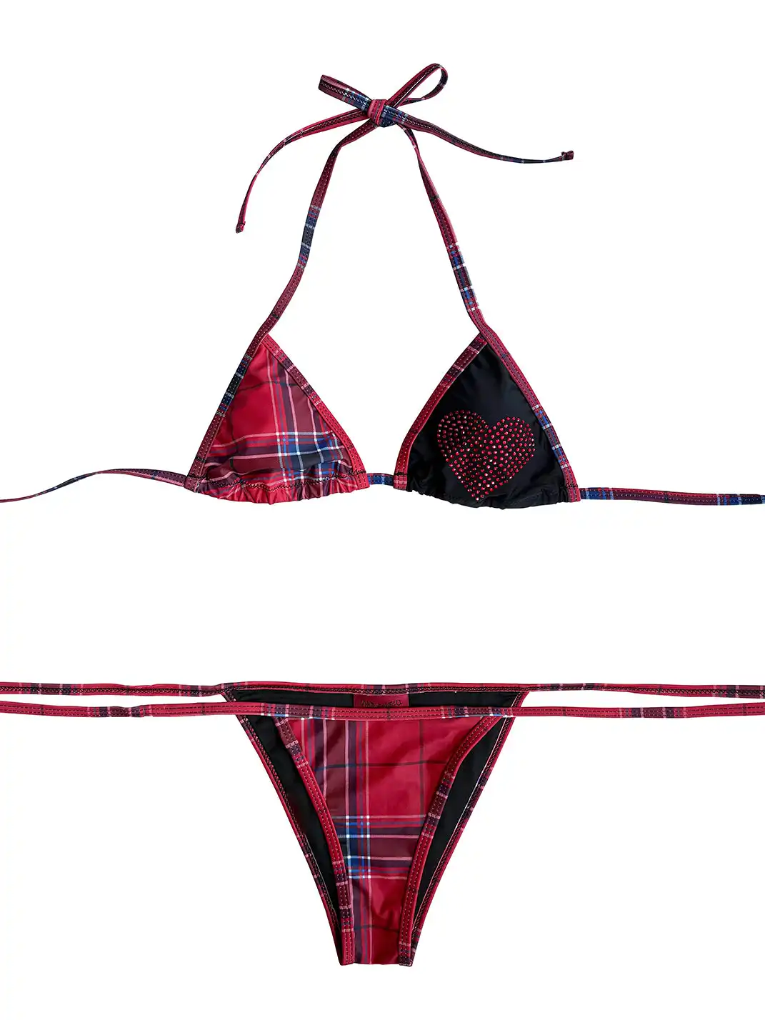 ONNASENSHI | Red Plaid Bikini