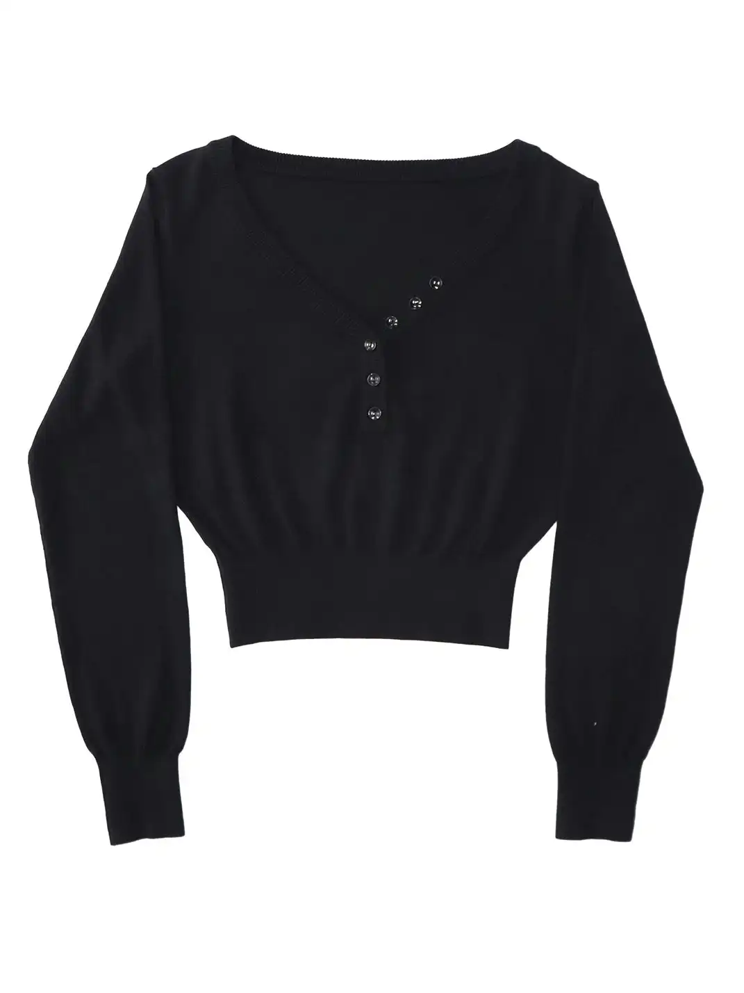 ONNASENSHI | V-Neck Button-Down Top