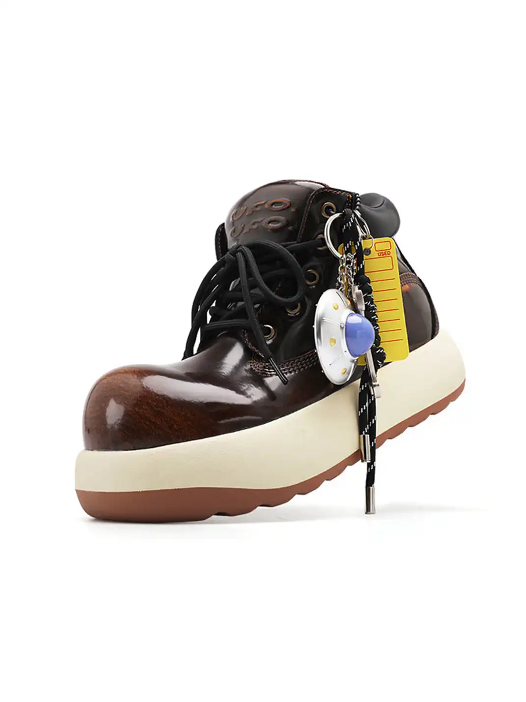 Catsofa | Glossy Leather Mid Top Platform Boots