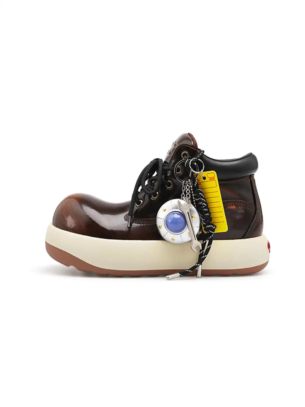 Catsofa | Glossy Leather Mid Top Platform Boots