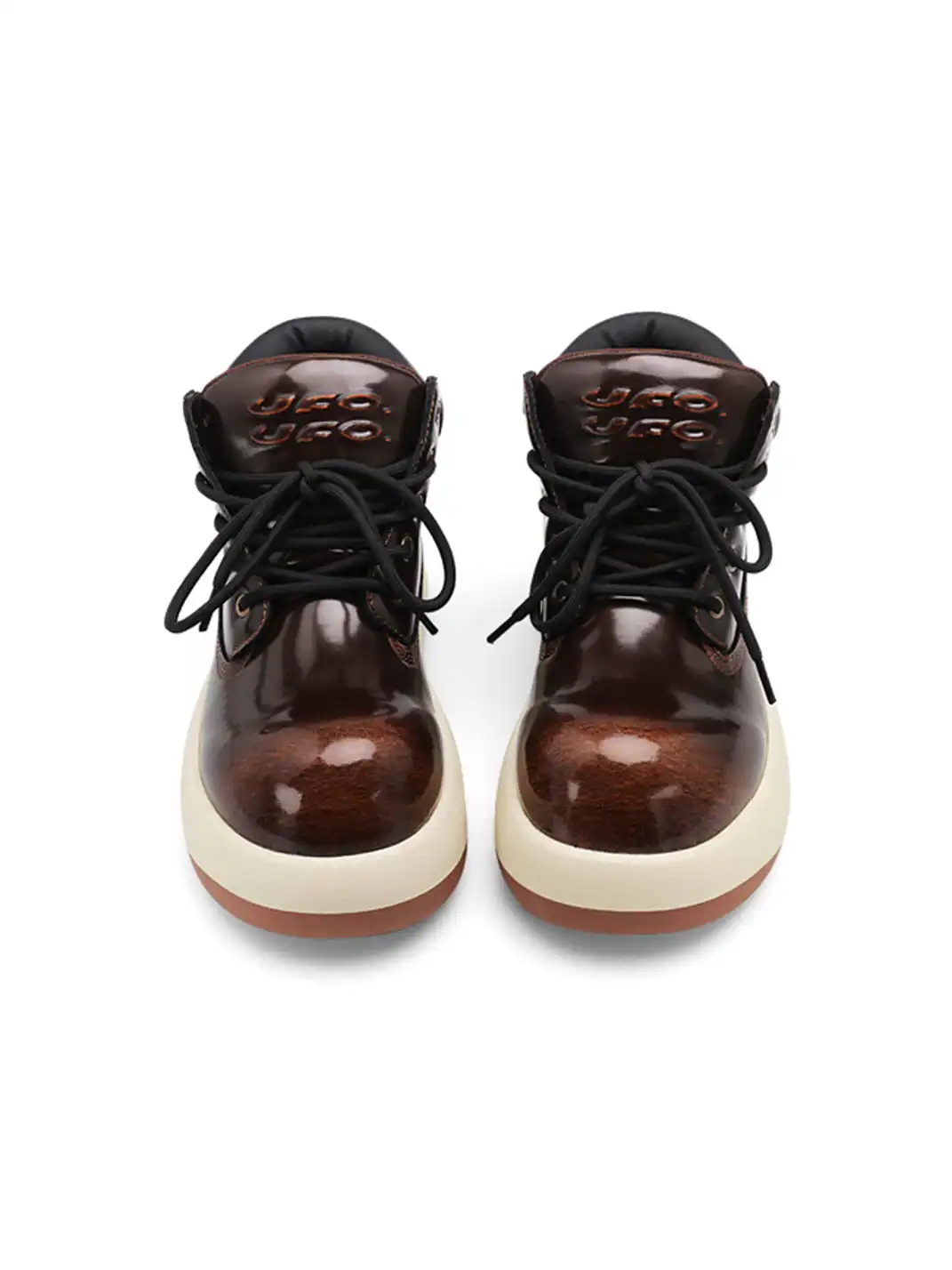 Catsofa | Glossy Leather Mid Top Platform Boots