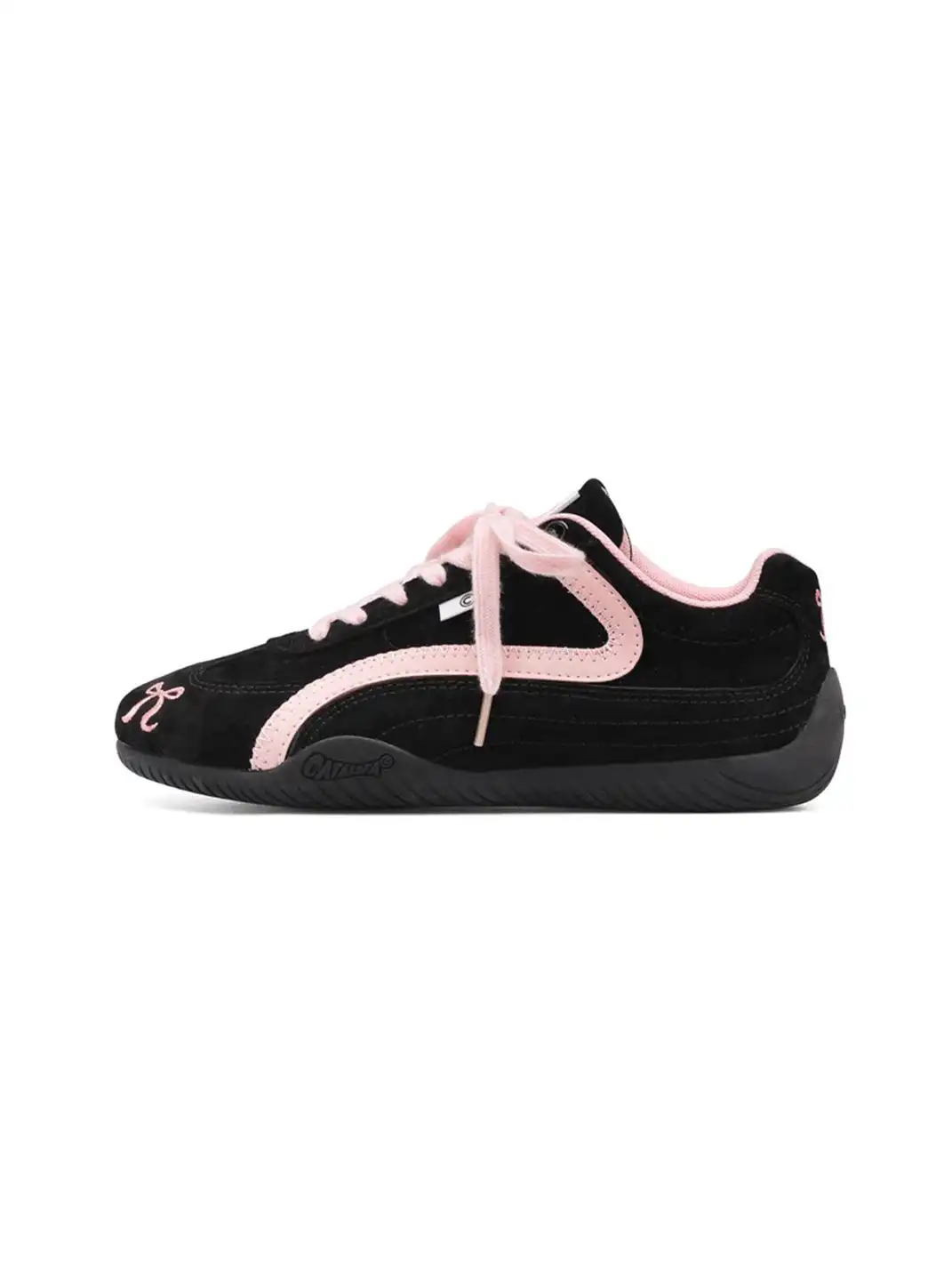 Catsofa | Black And Pink Bow-Tie German Training Shoes