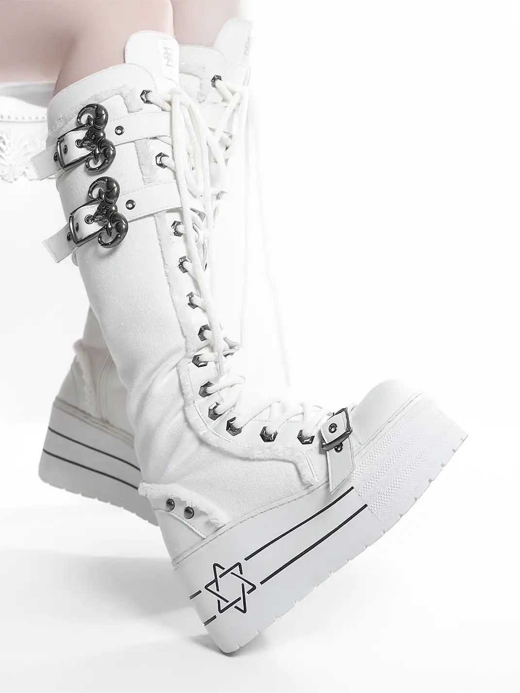 GURURU | Punk Platform Canvas Boots