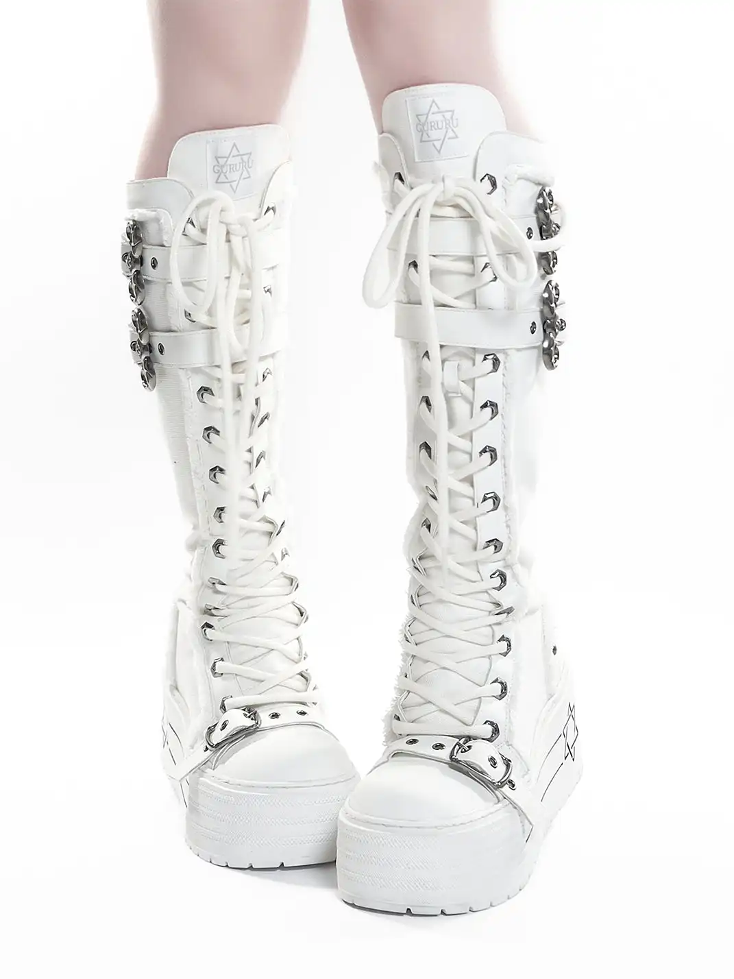 GURURU | Punk Platform Canvas Boots