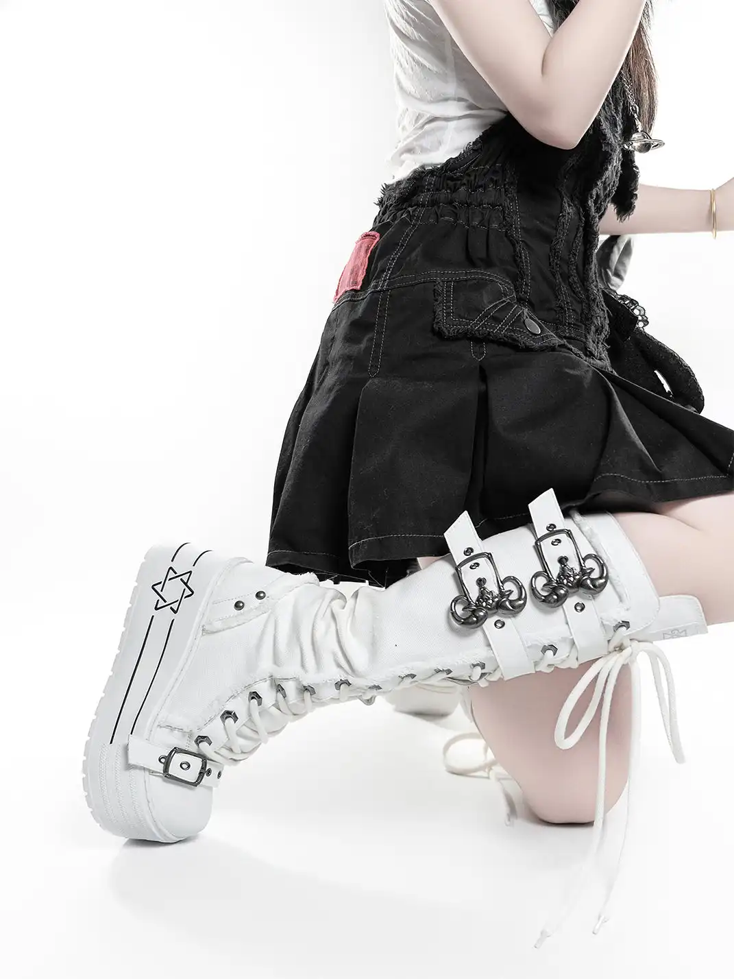 GURURU | Punk Platform Canvas Boots