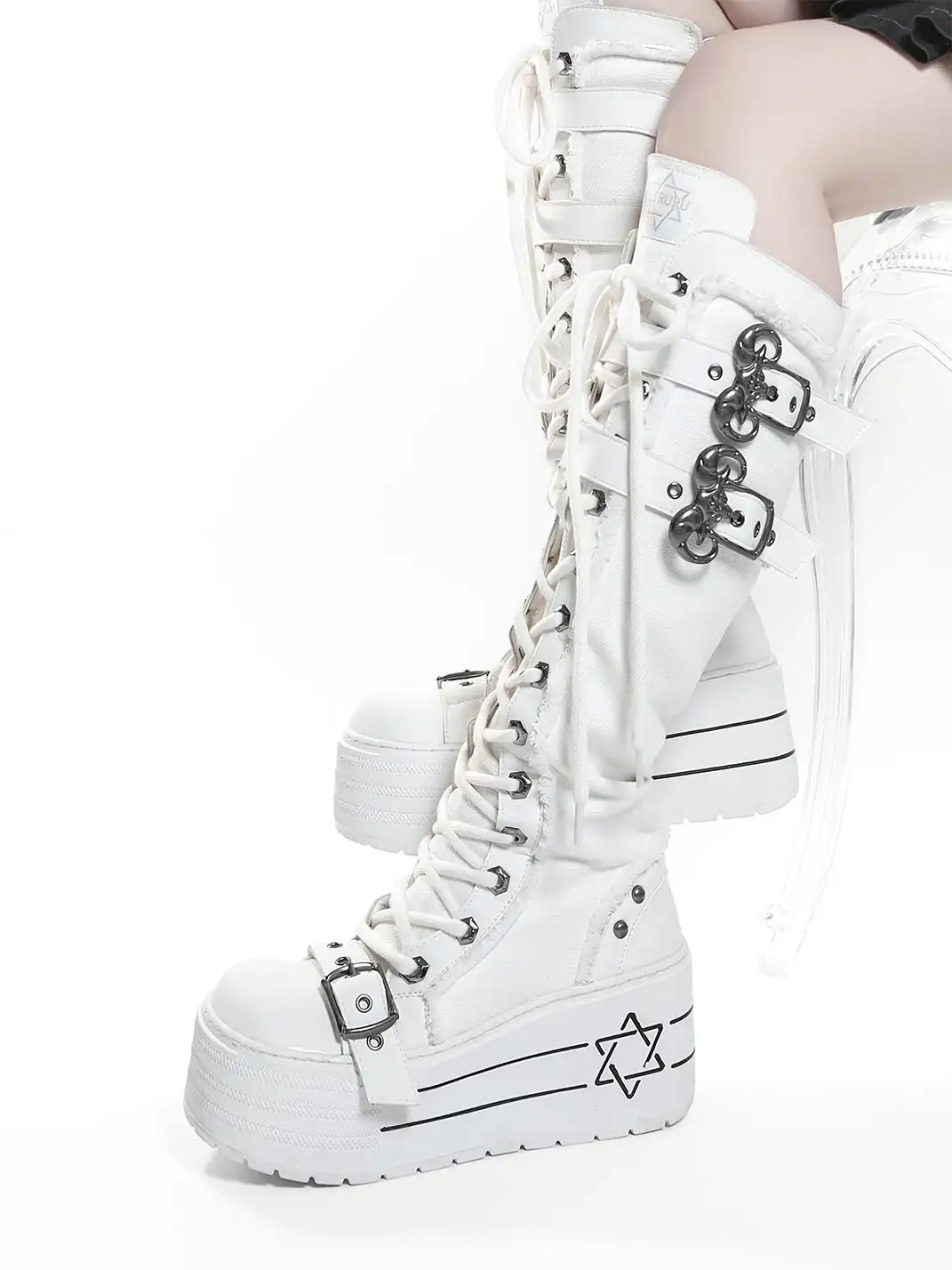 GURURU | Punk Platform Canvas Boots