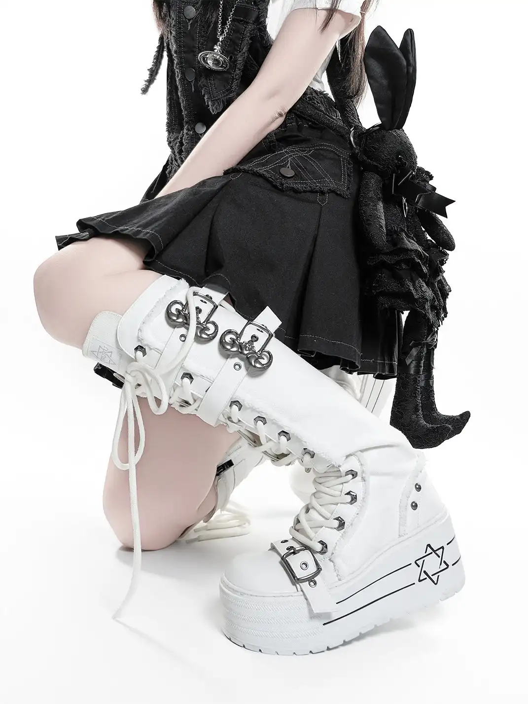 GURURU | Punk Platform Canvas Boots